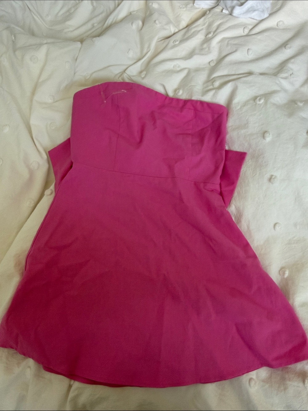 Altar'd State Strapless Fuchsia Pink A-Line Dress